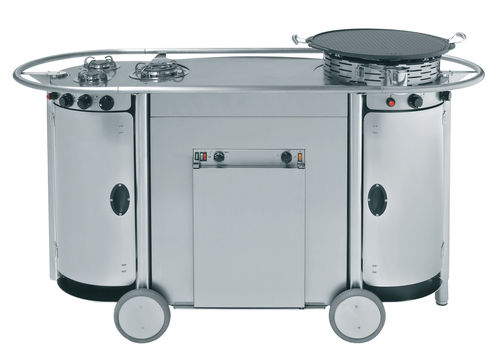 Cucina da esterno - BONGOS : TUS BG 002 LUX - Emme Group - in stile industriale / in acciaio inossidabile / con maniglia integrata