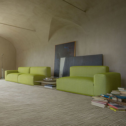 Divano d'angolo - COVER - PAOLA LENTI - modulare / contemporaneo / in tessuto