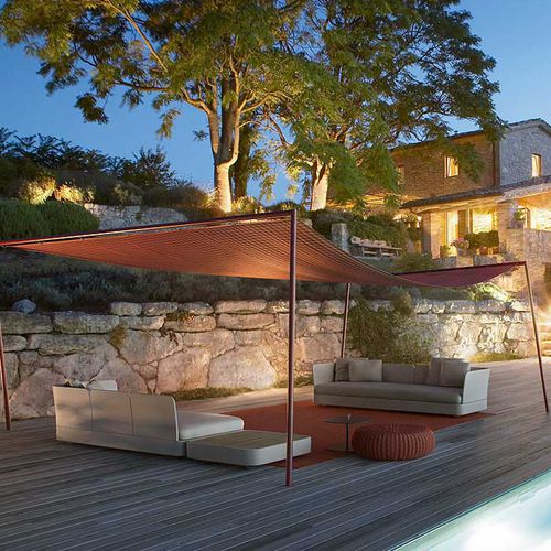 Divano modulare - COVE - PAOLA LENTI - d'angolo / contemporaneo / da giardino