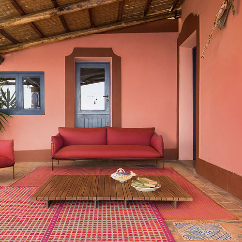 Divano contemporaneo - KABÀ - PAOLA LENTI - in tessuto / in corda / in acciaio