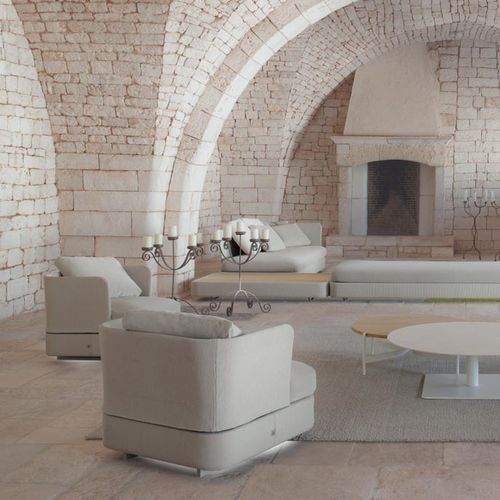 Poltrona contemporanea - COVE - PAOLA LENTI - in tessuto / da giardino