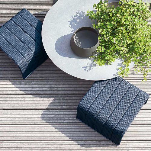Tavolo d'appoggio contemporaneo - FRAME - PAOLA LENTI - in alluminio / in acciaio inossidabile / in corda