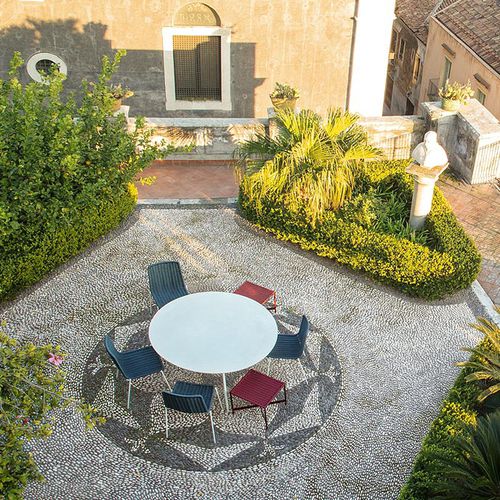 Tavolo da pranzo contemporaneo - PLANO - PAOLA LENTI - in legno / in calcestruzzo / rettangolare