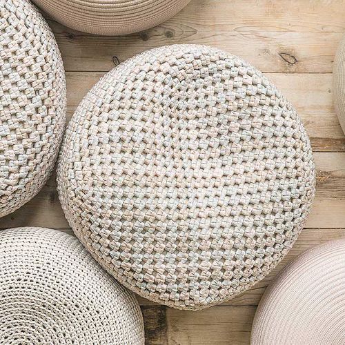 Pouf contemporaneo - BERRY - PAOLA LENTI - in tessuto / in polistirene / quadrato
