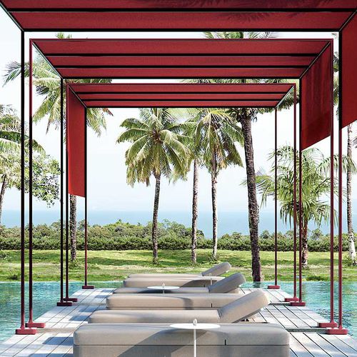 Tendone parasole per spazio pubblico - RESORT - PAOLA LENTI