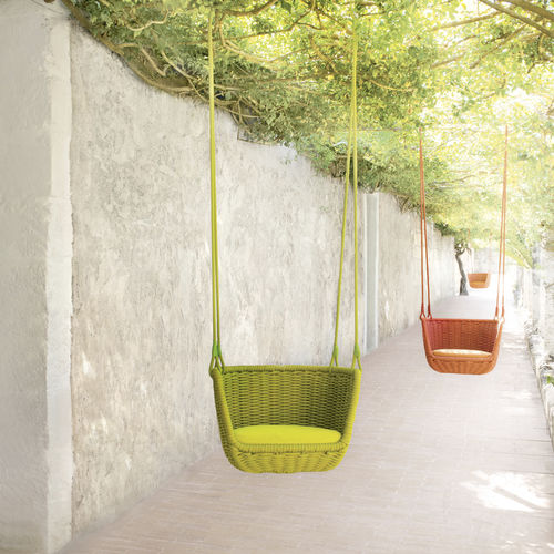 Sedia sospesa contemporanea - ADAGIO - PAOLA LENTI - da esterno / in acciaio inossidabile / in corda