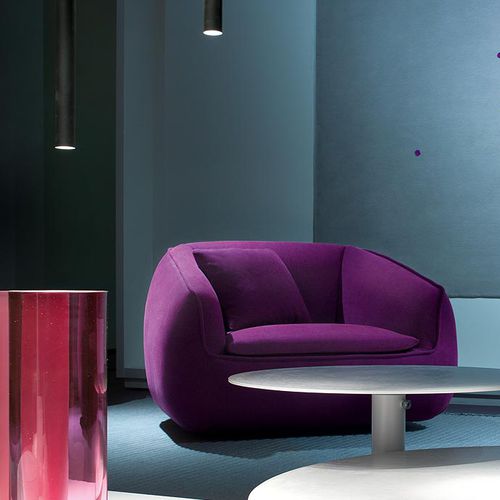 Poltrona contemporanea - BASK S - PAOLA LENTI - in tessuto / in legno / in poliestere