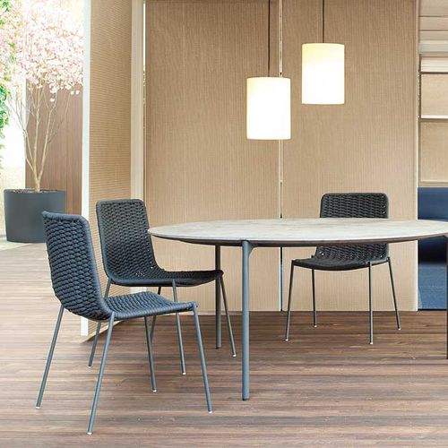 Sedia contemporanea - KITI - PAOLA LENTI - da esterno / in tessuto / in corda
