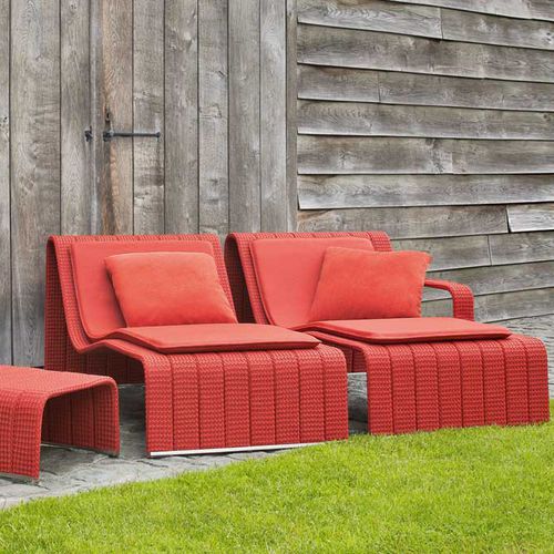 Lettino prendisole contemporaneo - FRAME - PAOLA LENTI - in alluminio / in acciaio inossidabile / da giardino