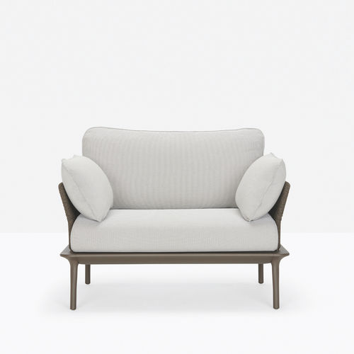 Poltrona contemporanea - REVA TWIST REVA-2_P - PEDRALI - in tessuto / in corda / con cuscino rimovibile