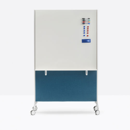 Divisorio per ufficio autoportante - YPSILON CONNECT YCL_L110/150 - PEDRALI - in ghisa di alluminio / insonorizzato