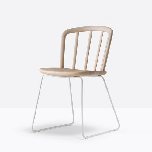 Sedia contemporanea - NYM 2850 - PEDRALI - da interno / in frassino / con supporto in acciaio