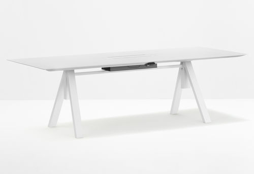 Tavolo contemporaneo - ARKI ARK200x100REG_CFC_UL - PEDRALI - in laminato / con supporto in acciaio / rettangolare