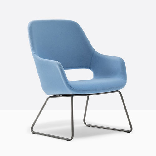 Poltrona contemporanea - BABILA COMFORT 2749 - PEDRALI - in tessuto / in acciaio / blu