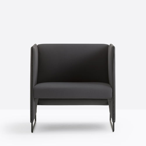 Poltrona contemporanea - ZIPPO ZIPL1P - PEDRALI - in ecopelle / in tessuto / in acciaio