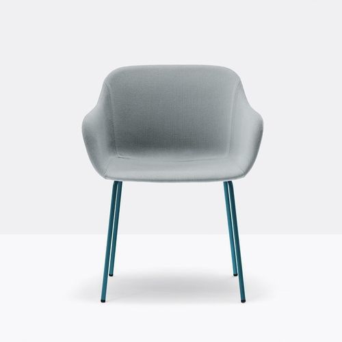 Poltrona contemporanea - babila xl 2732 - PEDRALI - in ecopelle / in tessuto / in acciaio