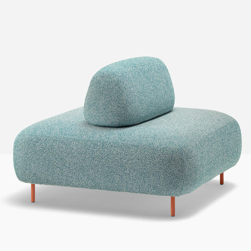Pouf contemporaneo - buddy oasi 206E-207E - PEDRALI - in tessuto / in alluminio / quadrato