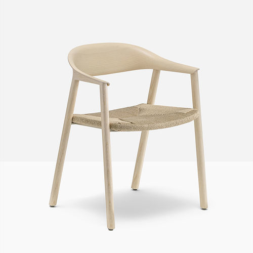 Sedia contemporanea - Héra Straw - PEDRALI - da interno / in legno compensato / in corda