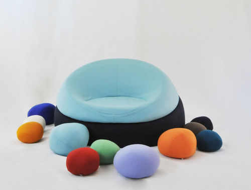 Poltrona design organico - NÉNUPHARES - SMARIN - in lana / modulare
