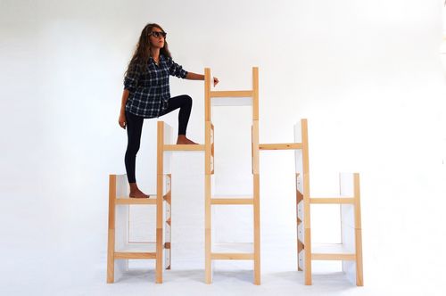 Scaffale modulare - ACCA - SMARIN - contemporaneo / in legno / in acciaio