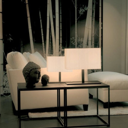 Lampada da tavolo - TOSCA - PENTA - in nichel / in tessuto / in Plexiglas®
