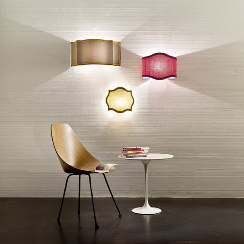 Applique contemporanea - CLUB HOUSE - PENTA - da interno / in metallo / in seta