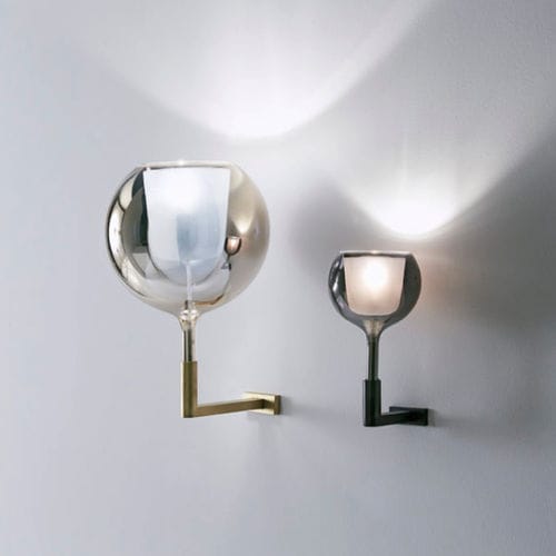 Applique contemporanea - GLO - PENTA - da interno / in metallo / in vetro borosilicato