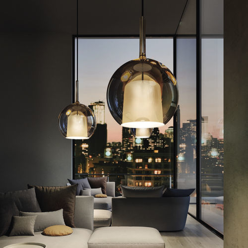 Lampada a sospensione - GLO MAXI - PENTA - in vetro / contemporanea / con cavo