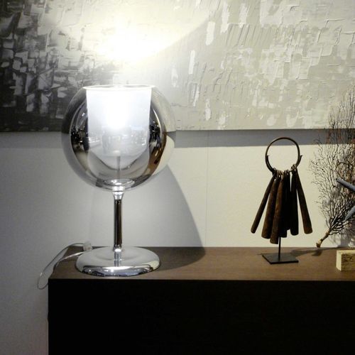 Lampada da tavolo - GLO  - PENTA - in metallo cromato / in vetro borosilicato / contemporanea