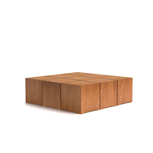 Tavolino basso contemporaneo - DA FUMO - Itlas - in legno massiccio / quadrato / modulare