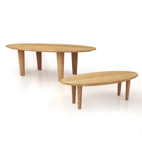 Tavolo contemporaneo - DMF/001 - DMF/002 - Itlas - in legno massiccio / ovale