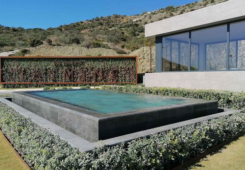 Piscina a straripamento - ZEN  - Rosa Gres - da esterno / interrata / fuoriterra