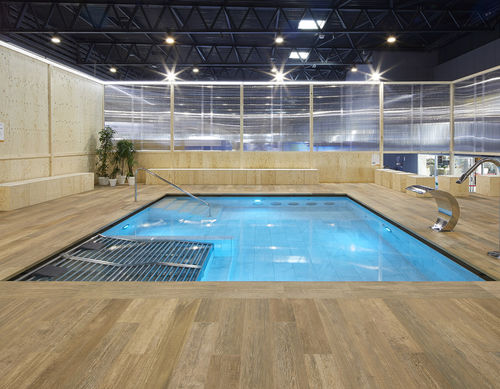 Piscina a straripamento - SMART - Rosa Gres - da esterno / per hotel / interrata