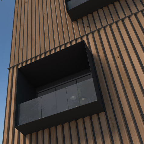 Rivestimento di facciata a doghe - EXPERIENCE WALL - EUROPERFIL, SA - in acciaio / verticale / orizzontale