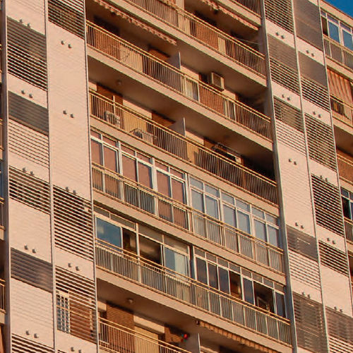 Frangisole in acciaio - DUTEC 80E  - Durmi - in PVC / per facciata / verticale