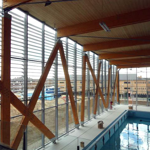 Ossatura in legno lamellare - PISCINA EN MAJADAHONDA - Lanik - per carpenteria / contract