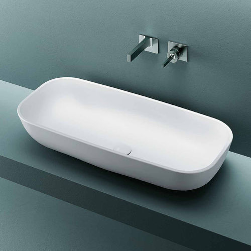 Lavabo da appoggio - STELLA 8 - PLANIT - in Corian® / rettangolare / senza foro