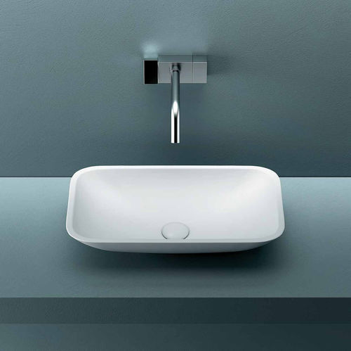 Lavabo da appoggio - STRETCH - PLANIT - in Corian® / rettangolare / senza foro