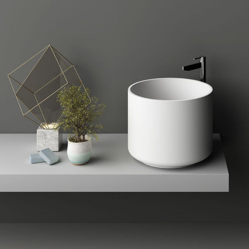 Lavabo da appoggio - TRIADE 1 - PLANIT - in Corian® / su misura / rotondo