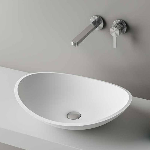 Lavabo da appoggio - ATTICA - PLANIT - in Corian® / ovale / senza foro