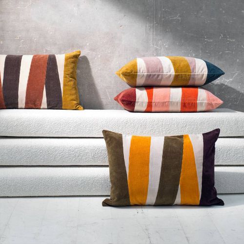 Cuscino rettangolare - Nais - Elitis - con motivi geometrici / patchwork / per uso residenziale