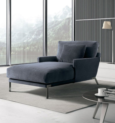 Chaise longue contemporanea - HUGO - Nuova Linea Valentini - in tessuto