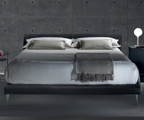 Letto matrimoniale - KILT - Nuova Linea Valentini - contemporaneo / imbottito / con testiera imbottita