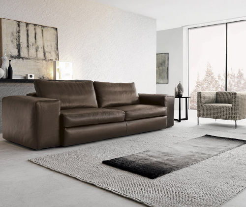 Divano modulare - HARRY SOFT - Nuova Linea Valentini - contemporaneo / in tessuto / in pelle