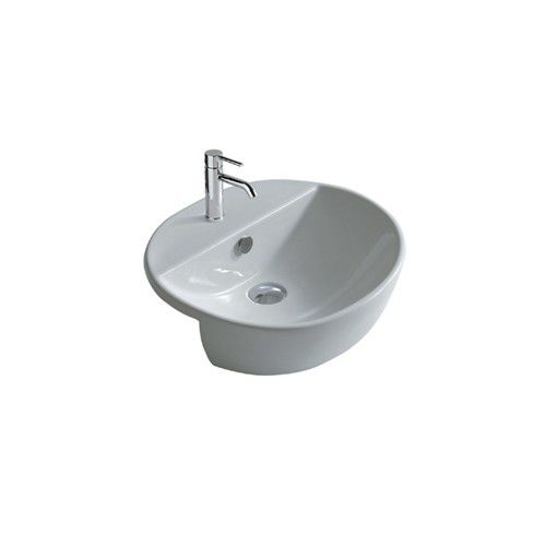 Lavabo da semincasso - 5200  - GALASSIA - in ceramica / rotondo / contemporaneo
