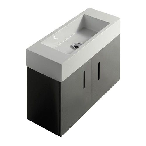 Mobile lavabo sospeso - 6037NE - GALASSIA - in legno / in MDF / contemporaneo