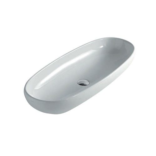 Lavabo da appoggio - 9864 - GALASSIA - in ceramica / ovale / contemporaneo