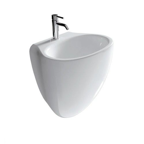 Lavabo sospeso - 7100 - GALASSIA - in ceramica / ovale / contemporaneo