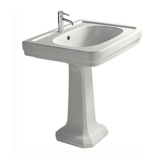 Lavabo autoportante - 8400M - GALASSIA - in ceramica / ovale / classico