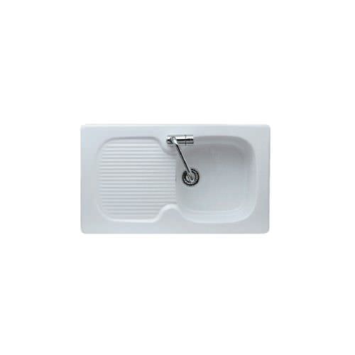Lavello a 1 vasca - 5101D90 - GALASSIA - con gocciolatoio / in ceramica / da incasso